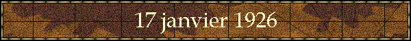 17 janvier 1926