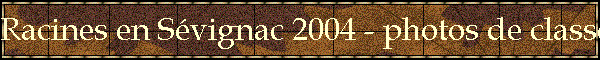 Racines en Svignac 2004 - photos de classe