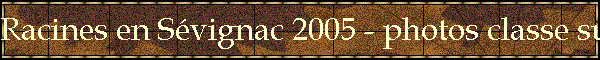 Racines en Svignac 2005 - photos classe suite