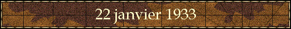22 janvier 1933