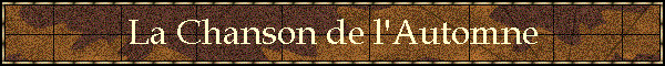 La Chanson de l'Automne
