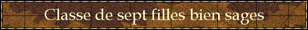 Classe de sept filles bien sages
