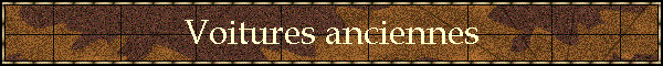 Voitures anciennes
